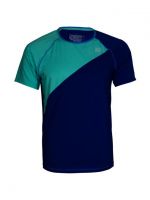 Laufoutlet - PULSE Kurzarm Laufshirt - Kurzarm T-Shirt mit Rundhalsausschnitt mit Colour-Block - cobalt/nirvana