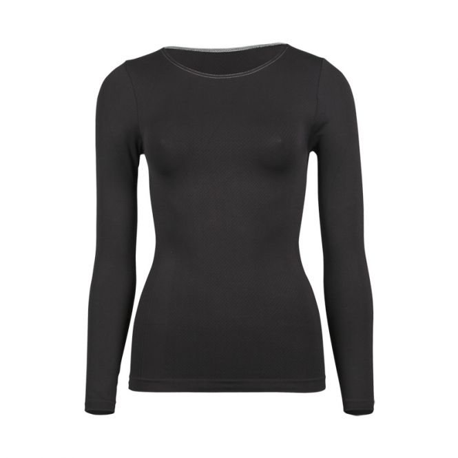 Laufoutlet - Langarm Shirt Funktionsunterwäsche - Geruchsneutralisierendes Langarm Funktionsunterhemd - black