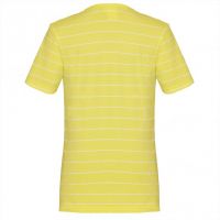 Laufoutlet - DORO Freizeitshirt - Bequem geschnittenes kurzarm Freizeitshirt aus Bio-Baumwolle - citron/white