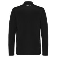 Laufoutlet - KEPEMO Atmungsaktives Herren langarm Sweatshirt mit Reißverschluss - Figurbetonter Longsleeve mit Reißverschluss - black