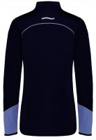 Laufoutlet - PULSE Langarm Laufshirt - Warmes Laufshirt mit Print und festellbarem Reißverschluss - deep blue print