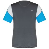 Laufoutlet - BERLIAN Kurzarm Laufshirt - Atmungsaktives Laufshirt für Herren - titanium/ocean