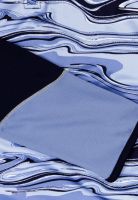 Laufoutlet - PULSE Langarm Laufshirt - Warmes Laufshirt mit Print und festellbarem Reißverschluss - deep blue print