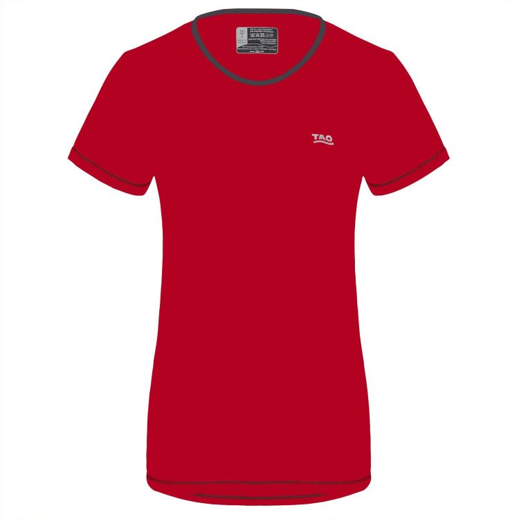 Laufoutlet - AMNI Kurzarm T-Shirt - Atmungsaktives Laufshirt aus nachhaltigem Polyamid - rubin