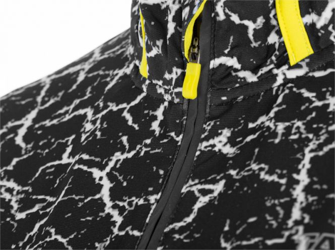 Laufoutlet - SPLINTER Langarm Laufshirt - Atmungsaktives langarm Laufshirt mit stylischem Print - crackle black