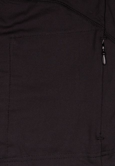 Laufoutlet - BRAWN Warmes Laufshirt mit Zip - Warmes Funktionsshirt mit mattem Aufdruck - black