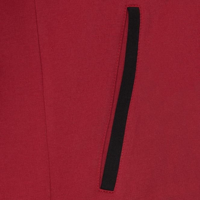 Laufoutlet - EMIL Bequeme Freizeitjacke - Bequeme Freizeitjacke aus Bio-Baumwolle mit farblichen Akzent - dark red/graphit melange