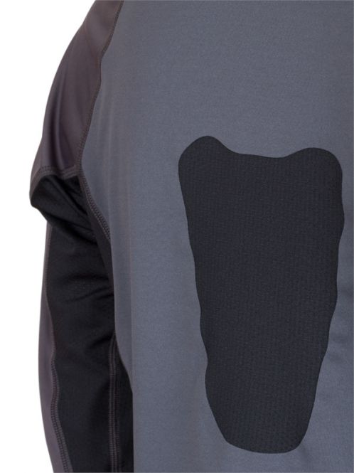 Laufoutlet - TELERAN Langarm Laufshirt - Winddichtes Laufshirt mit Oberarm-Tasche und reflektierenden Elementen - titan