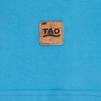 Laufoutlet - DANI Kurzarm Freizeitshirt - Bequemes Freizeitshirt aus Bio-Baumwolle mit dezentem TAO-Korkemblem - pacifico