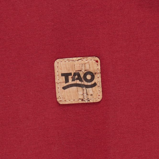 Laufoutlet - ECKY Langarm Freizeitshirt - Langarm Freizeitshirt aus Bio-Baumwolle mit weichen Nähten - dark red