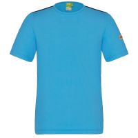 Laufoutlet - DANI Kurzarm Freizeitshirt - Bequemes Freizeitshirt aus Bio-Baumwolle mit dezentem TAO-Korkemblem - pacifico