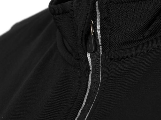 Laufoutlet - PULSE Zip-Shirt - Atmungsaktives Laufshirt mit Zip-Garage - black